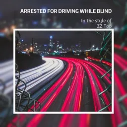 Cover art for Arrested for Driving While Blind - ZZ Top karaoke version
