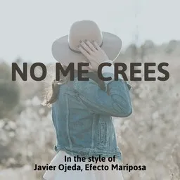 Cover art for No Me Crees - Efecto Mariposa,Javier Ojeda karaoke version