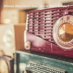 Karaokekappaleen Whose Bed Have Your Boots Been Under? - Shania Twain kansikuva