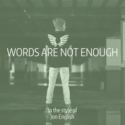 Karaokekappaleen Words Are Not Enough - Jon English kansikuva