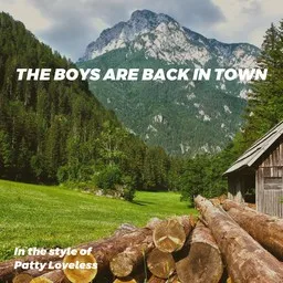 Karaokekappaleen The Boys Are Back In Town - Patty Loveless kansikuva
