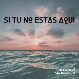 Omslagsbild för Si Tu No Estas Aqui - Sin Bandera karaokeversion