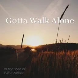 Cover art for Gotta Walk Alone - Willie Nelson karaoke version