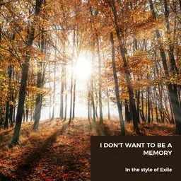Omslagsbild för I Don't Want To Be a Memory - Exile karaokeversion
