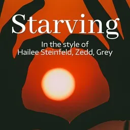 Cover art for Starving - Grey,Hailee Steinfeld,Zedd karaoke version