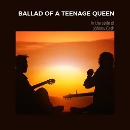 Cover art for Ballad Of A Teenage Queen - Johnny Cash karaoke version