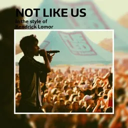 Cover art for Not Like Us - Kendrick Lamar karaoke version