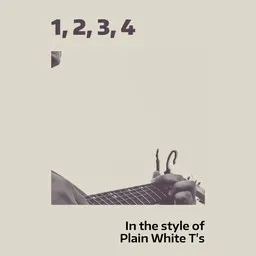 Cover art for 1, 2, 3, 4 - Plain White T's karaoke version