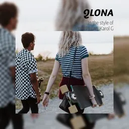 Cover art for QLONA - Karol G,Peso Pluma karaoke version