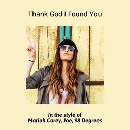Cover art for Thank God I Found You - 98 Degrees,Joe,Mariah Carey karaoke version
