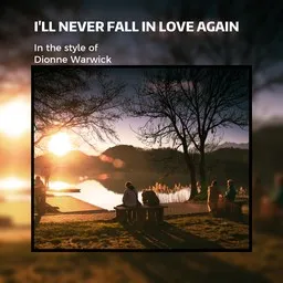 Cover art for I'll Never Fall In Love Again - Dionne Warwick karaoke version