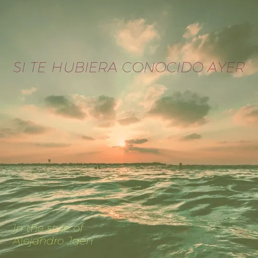 Si Te Hubiera Conocido Ayer - Karaoke