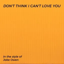 Titelbild für Don't Think I Can't Love You - Jake Owen Karaoke-Version