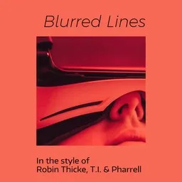 Karaokekappaleen Blurred Lines - Robin Thicke,T.I. & Pharrell kansikuva