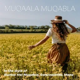 Titelbild für Muqaala Muqabla - Humse Hai Muqabla,Mano,Swarnalatha Karaoke-Version