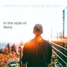 Cover art for Manchmal ist ein Tag ein ganzes Leben - Nena karaoke version