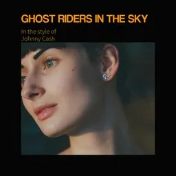 Cover art for Ghost Riders in the Sky - Johnny Cash karaoke version