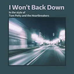 Karaokekappaleen I Won't Back Down - Tom Petty and the Heartbreakers kansikuva