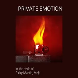 Cover art for Private Emotion - Meja,Ricky Martin karaoke version