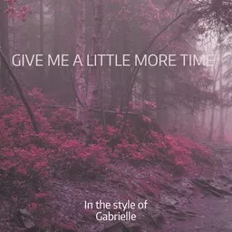 Cover art for Give Me A Little More Time - Gabrielle karaoke version