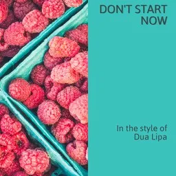 Karaokekappaleen Don't Start Now - Dua Lipa kansikuva