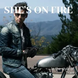 Titelbild für She's on Fire - Train Karaoke-Version