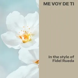 Cover art for Me Voy De Ti - Fidel Rueda karaoke version