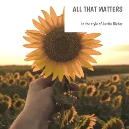 Karaokekappaleen All That Matters - Justin Bieber kansikuva