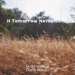 Karaokekappaleen If Tomorrow Never Comes - Garth Brooks kansikuva