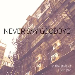 Cover art for Never Say Goodbye - Bon Jovi karaoke version