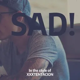 Cover art for SAD! - XXXTENTACION karaoke version