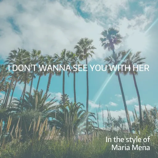 Karaoke I Don't Wanna See You with Her by Maria Mena — sing along with lyrics on Singa