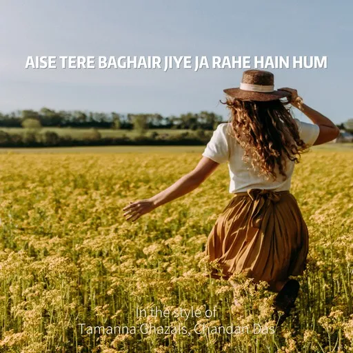 Karaoke Aise Tere Baghair Jiye Ja Rahe Hain Hum by Chandan Das, Tamanna Ghazals — sing along with lyrics on Singa