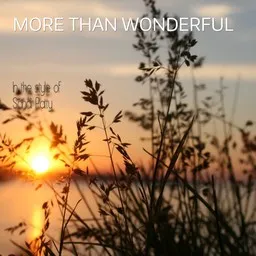 Cover art for More Than Wonderful - Sandi Patty karaoke version
