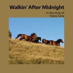 Karaokekappaleen Walkin' After Midnight - Patsy Cline kansikuva