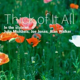 Karaokekappaleen Thick of It All - Alan Walker,Joe Jonas,Julia Michaels kansikuva