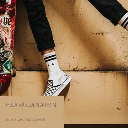 Cover art for Hela världen är min - Victor Leksell karaoke version