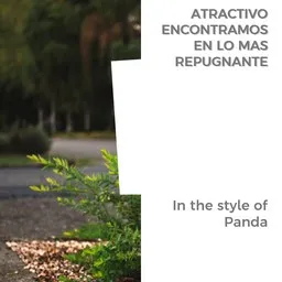 Cover art for Atractivo Encontramos En Lo Mas Repugnante - Panda karaoke version