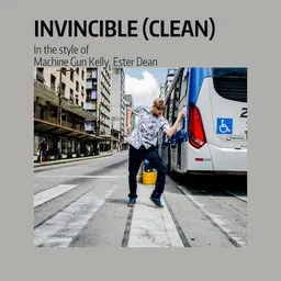 Cover art for Invincible (clean) - Ester Dean,Machine Gun Kelly karaoke version