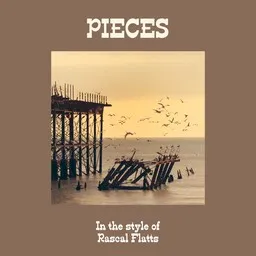 Cover art for Pieces - Rascal Flatts karaoke version