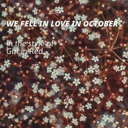 Karaokekappaleen We Fell In Love In October - Girl in Red kansikuva