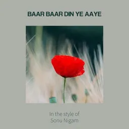Cover art for Baar Baar Din Ye Aaye - Sonu Nigam karaoke version