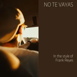 Cover art for No Te Vayas - Frank Reyes karaoke version