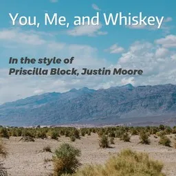 Cover art for You, Me, and Whiskey - Justin Moore,Priscilla Block karaoke version