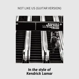 Cover art for Not Like Us (Guitar Version) - Kendrick Lamar karaoke version