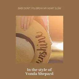 Cover art for Baby Don't You Break My Heart Slow - Vonda Shepard karaoke version
