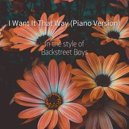 Cover art for I Want It That Way (Piano Version) - Backstreet Boys karaoke version