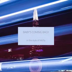 Omslagsbild för Baby's Coming Back - McFly karaokeversion