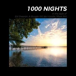 Cover art for 1000 Nights - A Boogie Wit da Hoodie,Ed Sheeran,Meek Mill karaoke version