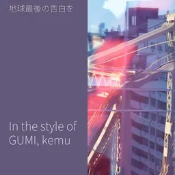 Cover art for 地球最後の告白を - GUMI,kemu karaoke version